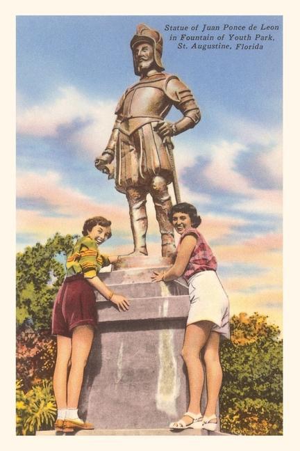Vintage Journal Ponce de Leon Statue St. Augustine Florida