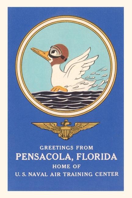 Vintage Journal ‘Naval Air Center Pensacola Florida Duck with Goggles