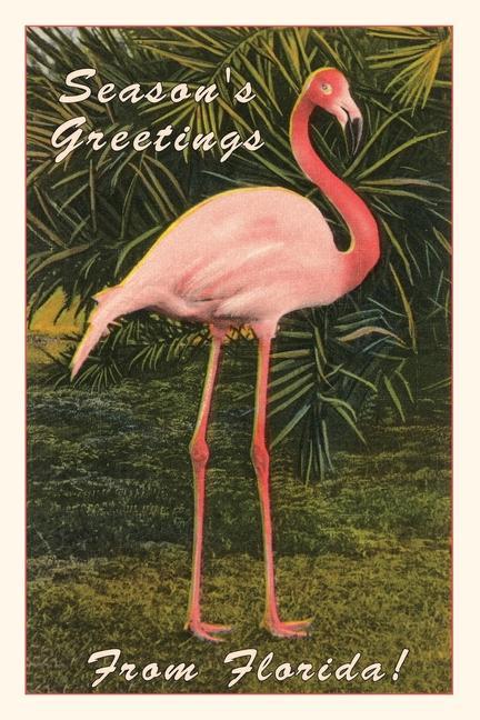 Vintage Journal Season Greetings from Florida Flamingo