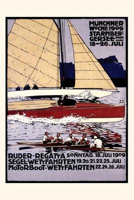 Vintage Journal Munich Rowing Regatta Poster Germany