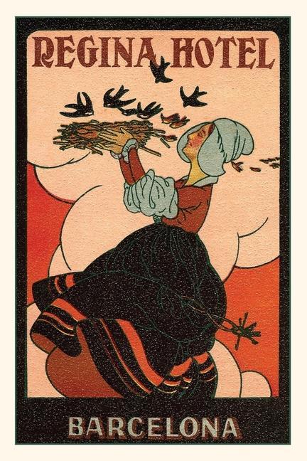 Vintage Journal Regina Hotel Poster Dutch Woman with Bird‘s Nest