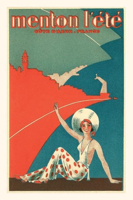 Vintage Journal Travel Poster for Cote d‘Azur France