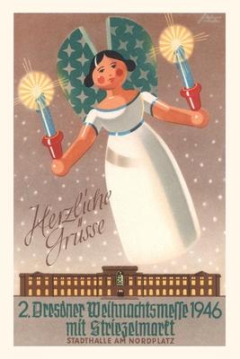 Vintage Journal Poster for Christmas Eve Mass in Dresden Germany