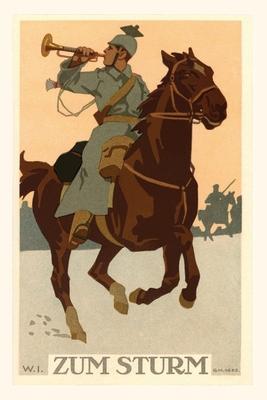 Vintage Journal German War Poster Zum Sturm