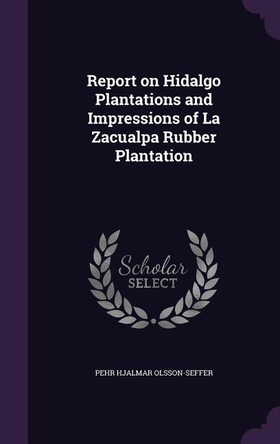 Report on Hidalgo Plantations and Impressions of La Zacualpa Rubber Plantation