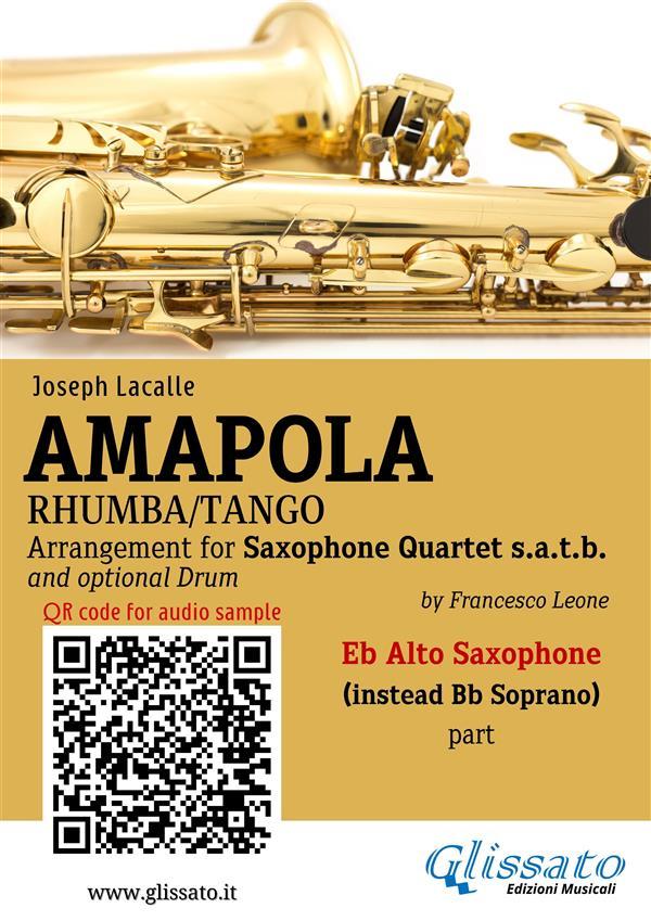 Eb Alto Sax (instead Bb Soprano) part of Amapola for Saxophone Quartet