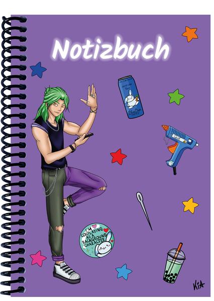 A 4 Notizbuch Manga Quinn lila blanko