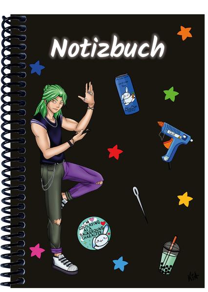 A 5 Notizbuch Manga Quinn schwarz liniert