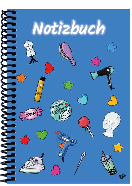 A 4 Notizbuch Manga Items blau blanko