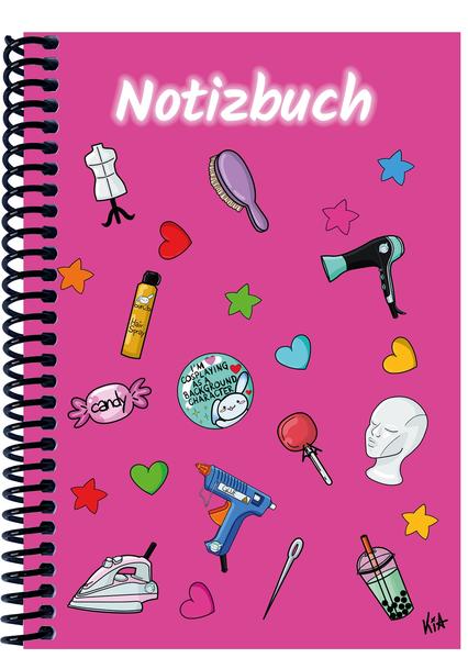A 5 Notizbuch Manga Items pink liniert