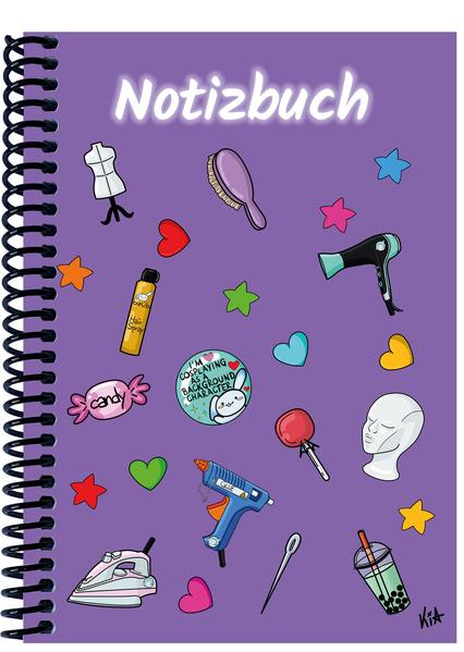 A 4 Notizbuch Manga Items lila liniert