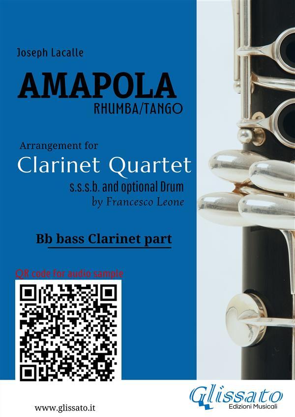 Bb Bass Clarinet part of Amapola for Clarinet Quartet
