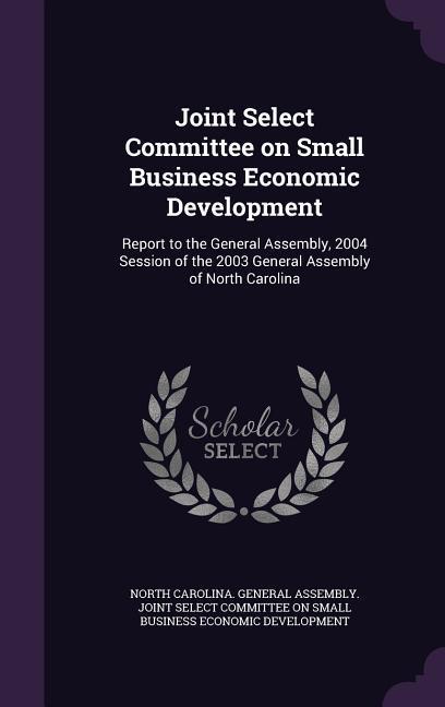Joint Select Committee on Small Business Economic Development: Report to the General Assembly 2004 Session of the 2003 General Assembly of North Caro