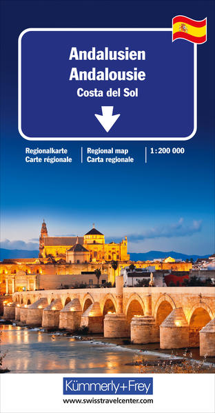 Andalusien Costa del Sol Regionalkarte 1:200 000