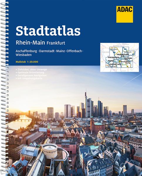 ADAC Stadtatlas Rhein-Main Frankfurt 1:20.000