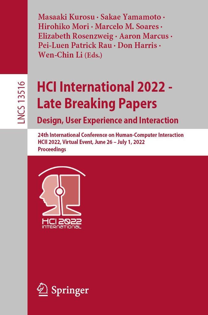 HCI International 2022 - Late Breaking Papers. Design User Experience and Interaction