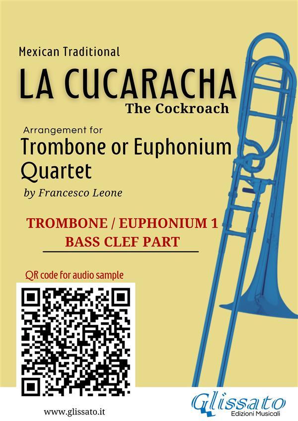 Trombone/Euphonium 1 part of La Cucaracha for Quartet