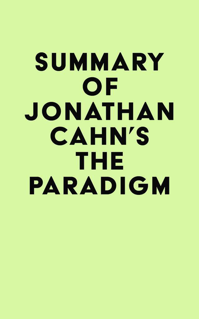 Summary of Jonathan Cahn‘s The Paradigm