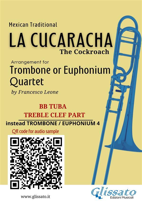 Bb tuba t.c. (instead Trombone 4) part of La Cucaracha for Quartet