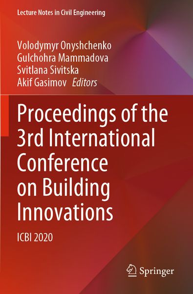 Proceedings of the 3rd International Conference on Building Innovations