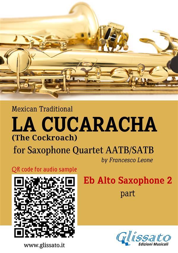 Eb Alto Sax 2 part of La Cucaracha for Saxophone Quartet