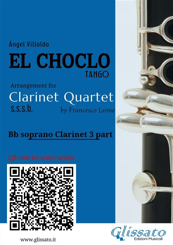 Bb Clarinet 3 part of El Choclo for Clarinet Quartet