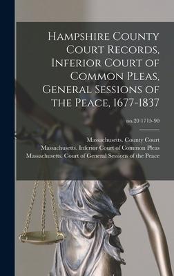 Hampshire County Court Records Inferior Court of Common Pleas General Sessions of the Peace 1677-1837; no.20 1715-90
