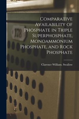 Comparative Availability of Phosphate in Triple Superphosphate Monoammonium Phosphate and Rock Phosphate