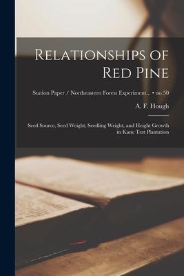 Relationships of Red Pine: Seed Source Seed Weight Seedling Weight and Height Growth in Kane Test Plantation; no.50