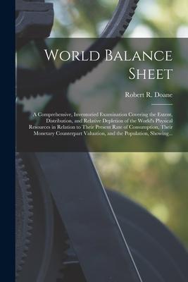 World Balance Sheet: a Comprehensive Inventoried Examination Covering the Extent Distribution and Relative Depletion of the World‘s Phys