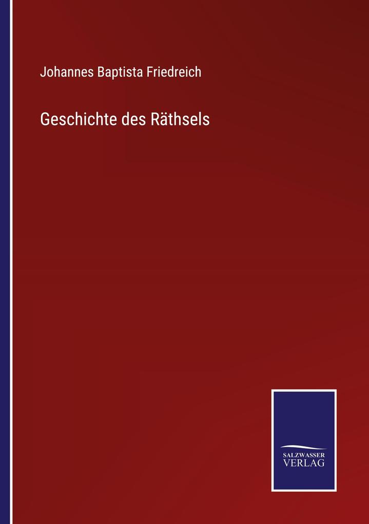 Geschichte des Räthsels