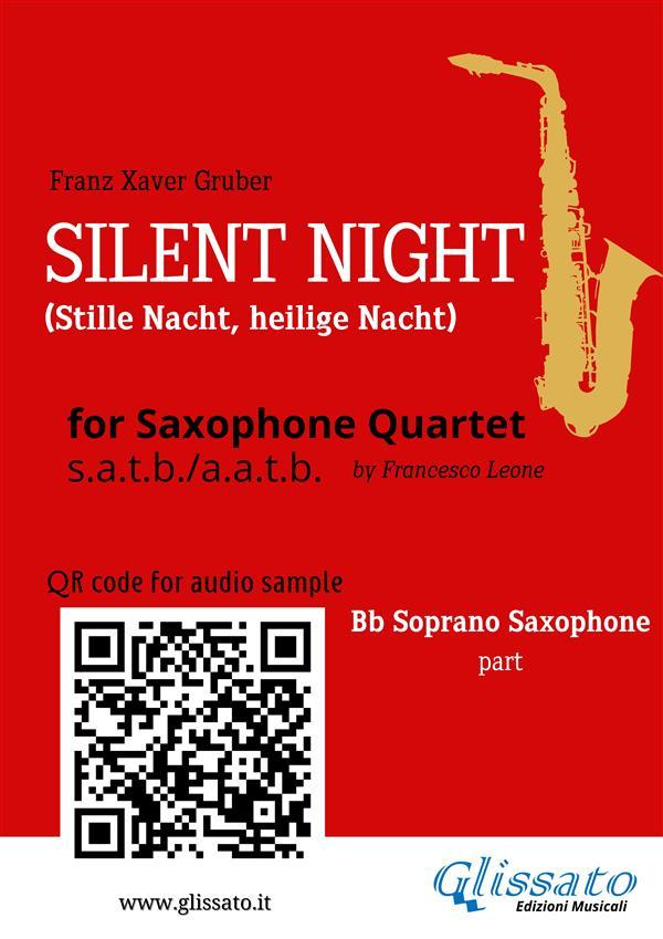 Bb Soprano Saxophone part Silent Night for Sax Quartet