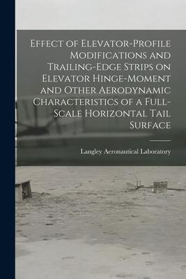 Effect of Elevator-profile Modifications and Trailing-edge Strips on Elevator Hinge-moment and Other Aerodynamic Characteristics of a Full-scale Horiz