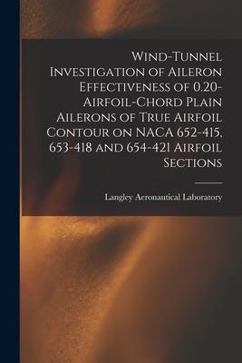 Wind-tunnel Investigation of Aileron Effectiveness of 0.20-airfoil-chord Plain Ailerons of True Airfoil Contour on NACA 652-415 653-418 and 654-421 A