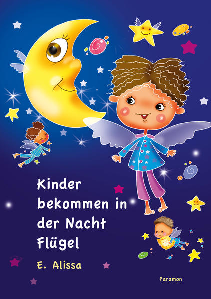 Image of Kinder bekommen in der Nacht Flügel