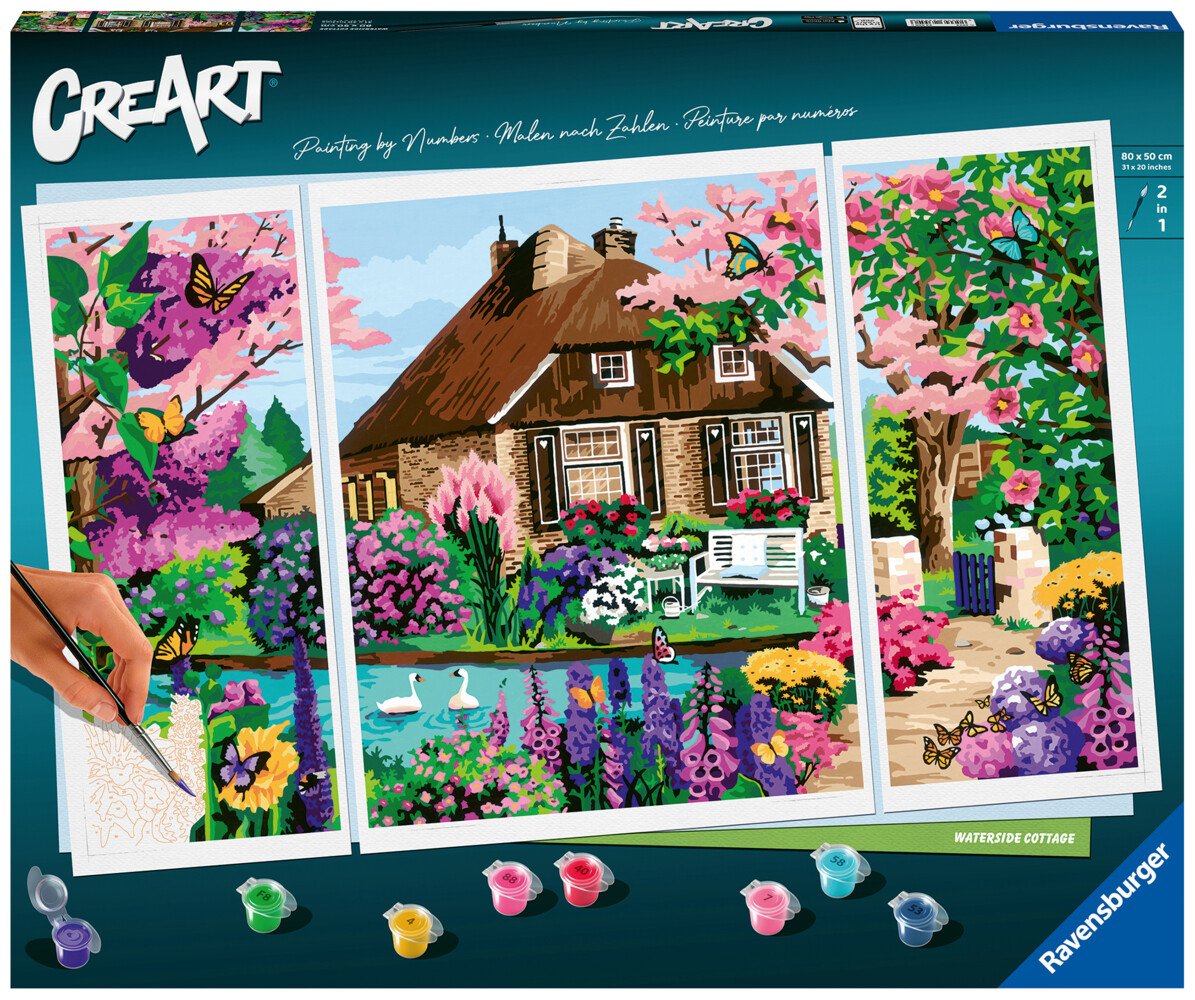 Image of Ravensburger - Malen nach Zahlen - Waterside Cottage