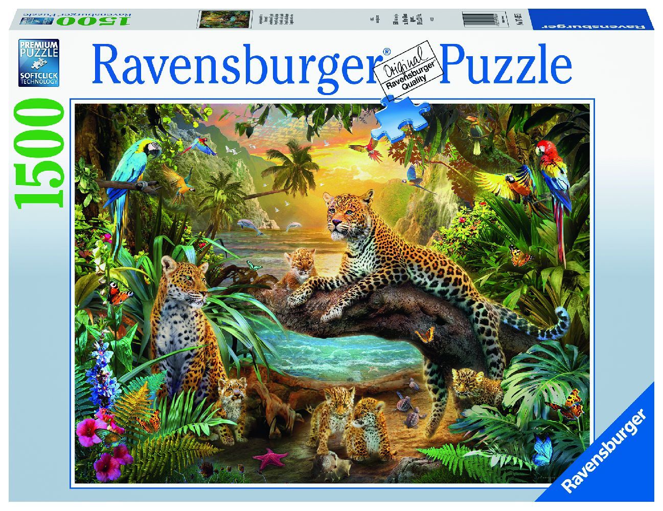 Image of Ravensburger - Leopardenfamilie im Dschungel 1500 Teile