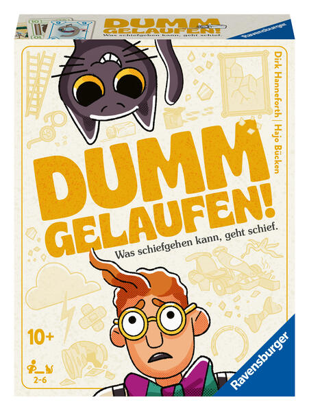 Ravensburger 20968 - Dumm Gelaufen! Kartenspiel für 2-6 Personen Mit Mac und schwarzer Katze Murphy Unterhaltung ab 10 Jahren