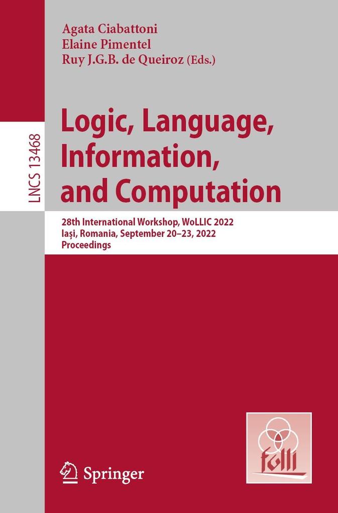 Logic Language Information and Computation