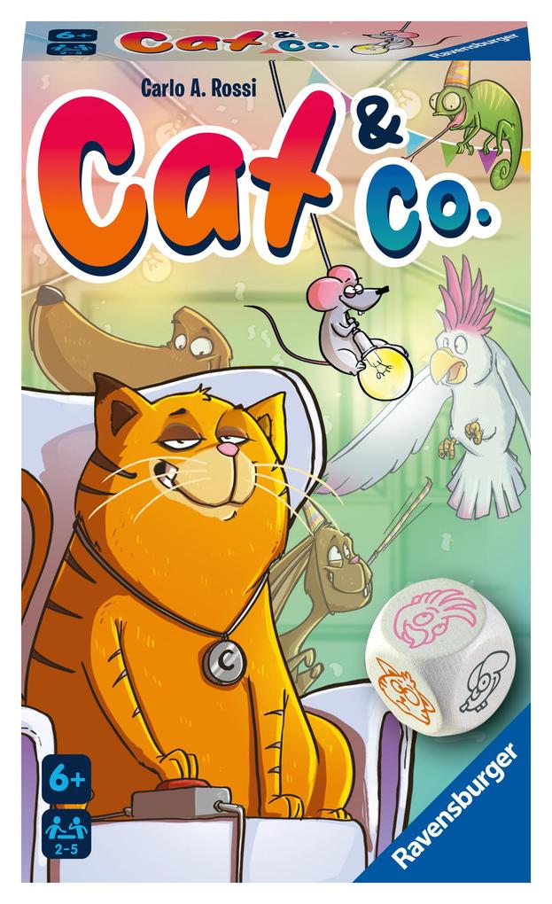 Ravensburger 20964- Cat & Co. - Würfel-Merkspiel Spiel für Kinder ab 6 Jahren - Gesellschaftspiel geeignet für 2-5 Spieler