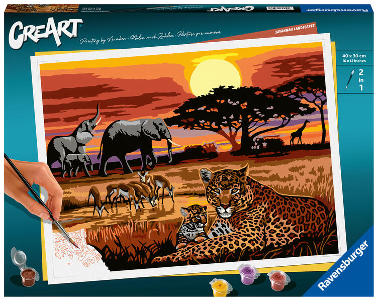 Ravensburger - Malen nach Zahlen - CreArt - Savannah Landscapes