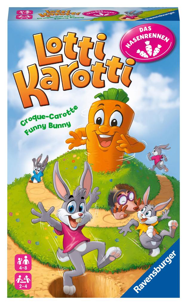Ravensburger 20962 - Lotti Karotti das Hasenrennen - Mitbringspiel für Kinder und Familien ab 4 Jahren