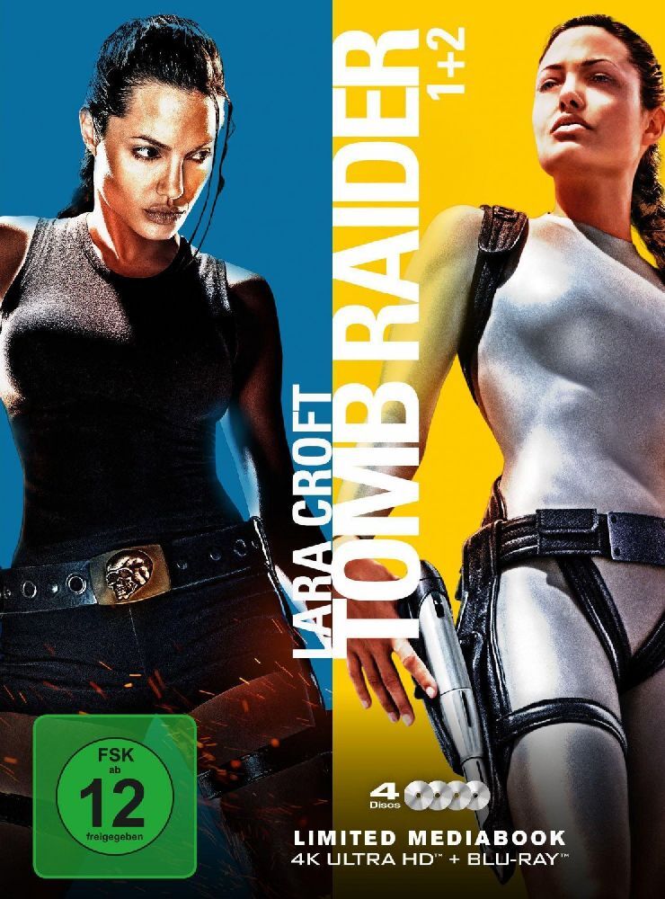 Lara Croft: Tomb Raider 1+2 4K 4 UHD Blu-ray (Limited Mediabook)