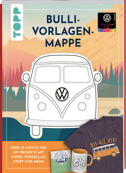 VW Vorlagenmappe Bulli. Die offizielle kreative Vorlagensammlung mit dem kultigen VW-Bus