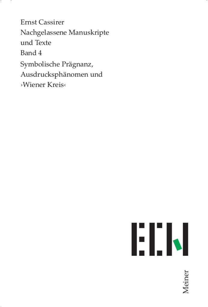 Symbolische Prägnanz Ausdrucksphänomen und >Wiener Kreis