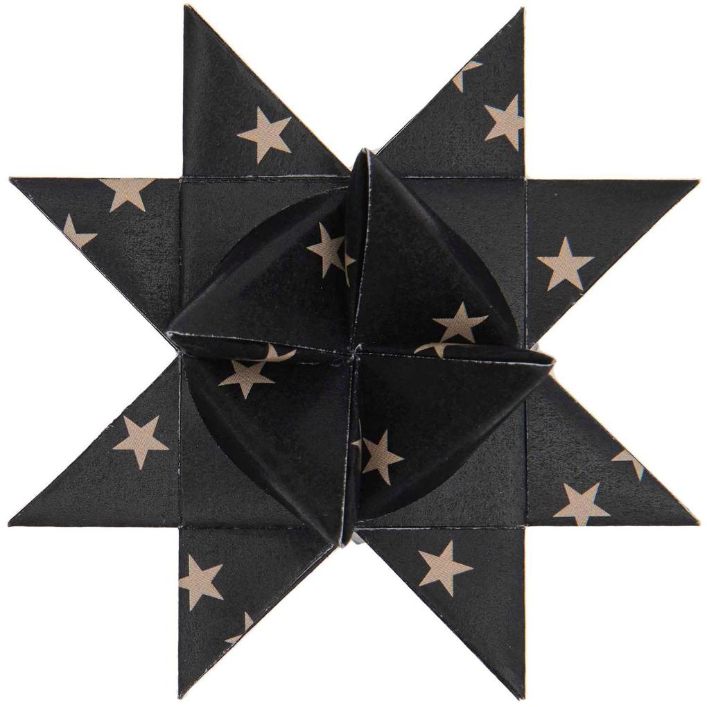 Fröbelsterne schwarz Sterne 60 Streifen FSC MIX 120 g/m²
