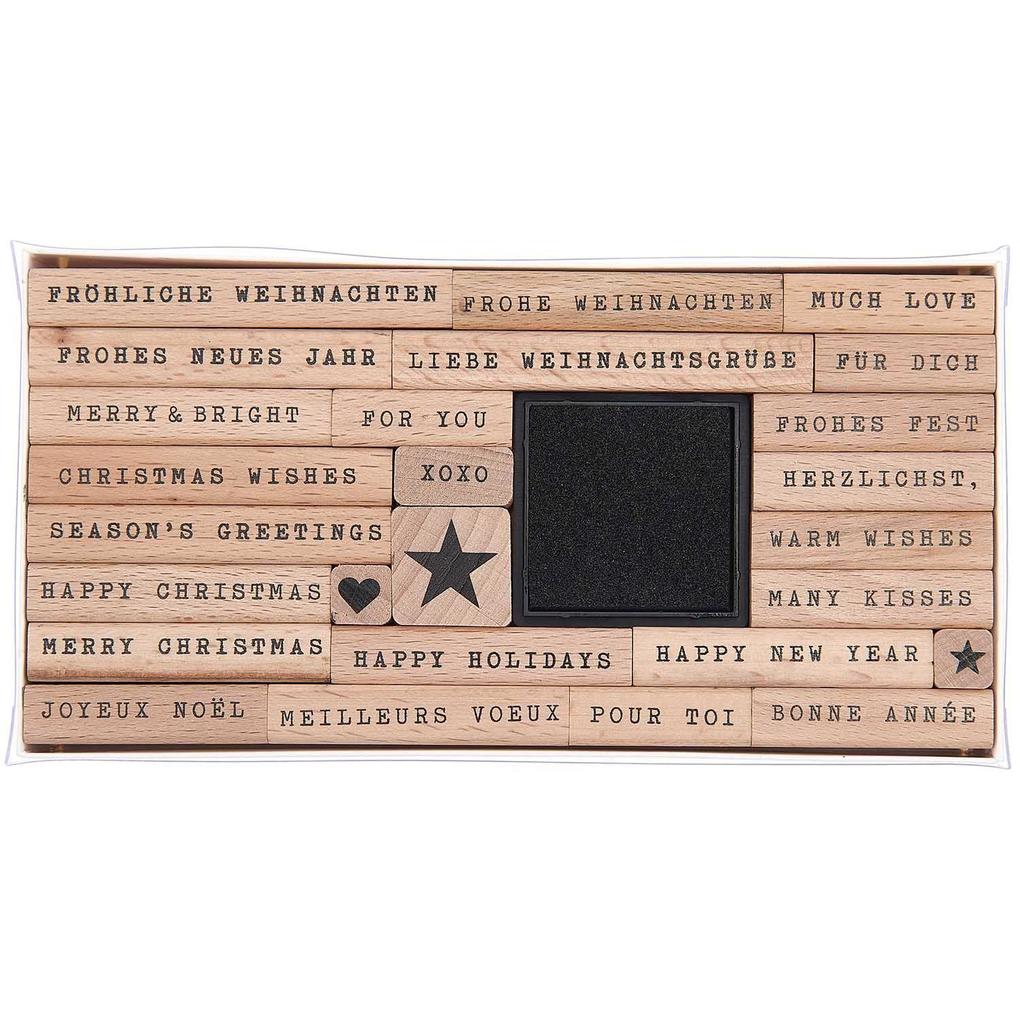Stempelset Merry Christmas Handwriting FSC 100% 26 Stempel