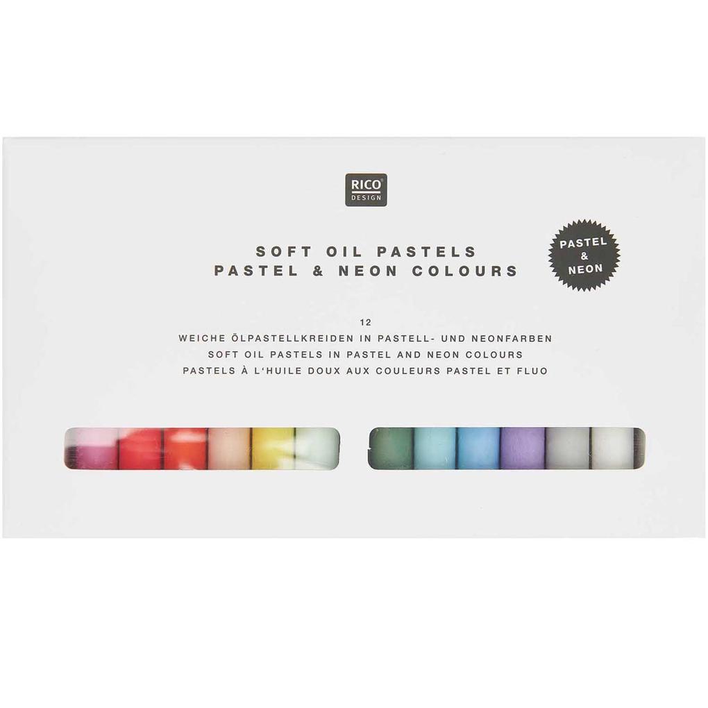 Ölpastellkreide Pastell- & Neonfarben 12 Farben