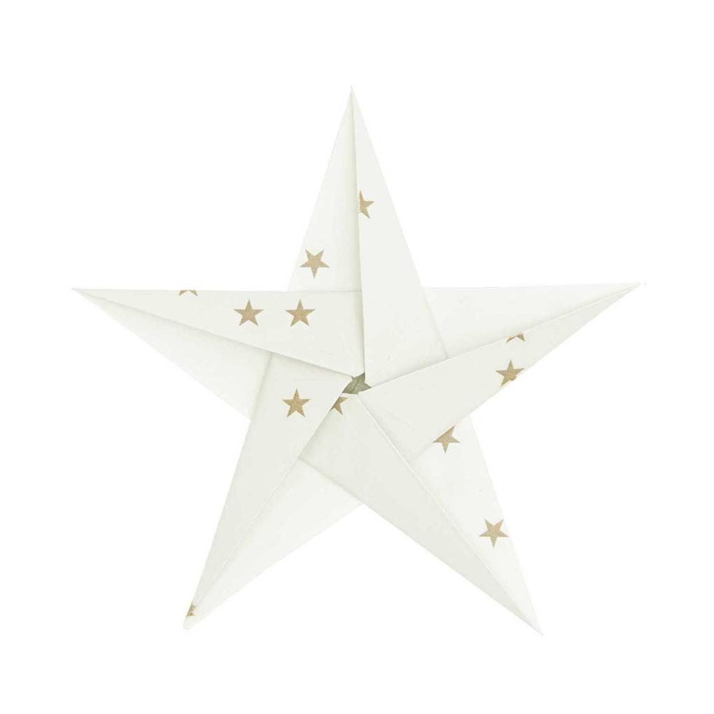 Origami 15x15 cm Sterne weiß/gold FSC MIX 32 Blatt 130 g/m²