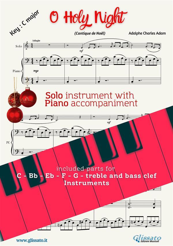 O holy night (in C) for all instruments and piano accompaniment